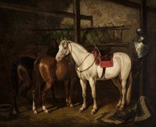 In a Stable, c1868. Creator: Jozef Brodowski.