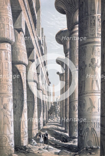 'Great Temple, Karnac', Egypt, 19th century. Artist: George Moore