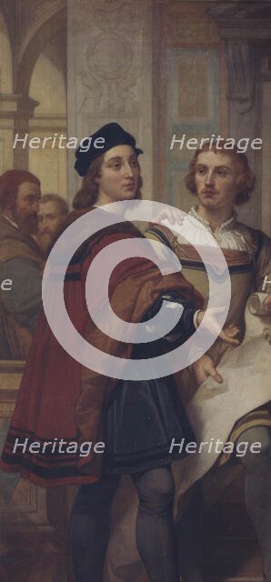 The Painters Raphael and Bernard van Orley, (c1520s), 1862-1872. Creator: Nicaise de Keyser.