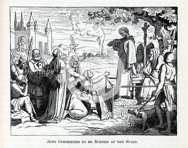 Jews Condemned to be Burned at the Stake, 1882. Artist: Anonymous  