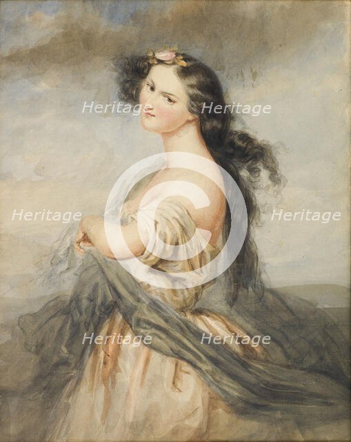 Portrait of Juliette Drouet (1806-1883). Creator: Voillemot, André-Charles (1823-1893).