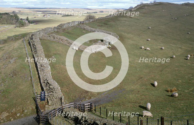 Milecastle 42, Hadrians Wall, Cawfields, Northumberland, c1980-c2017.  Artist: Historic England Staff Photographer.