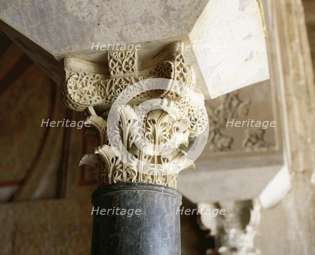 Capital in the Salon Rico (953-957), Medina Azahara, Andalusia, Spain, Umayyad period, (2000).  Creator: LTL.