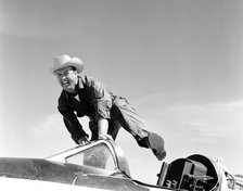 Pilot Joe Walker and the X-1A, California, USA, 1955.  Creator: NASA.