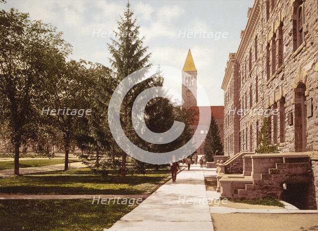 Morrill Hall and the Library, Cornell University, c1900. Creator: Unknown.