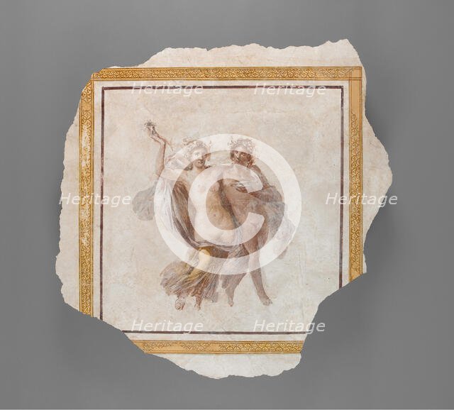 Fresco Panel Depicting Dionysos and Ariadne, A.D. 1-79. Creator: Unknown.