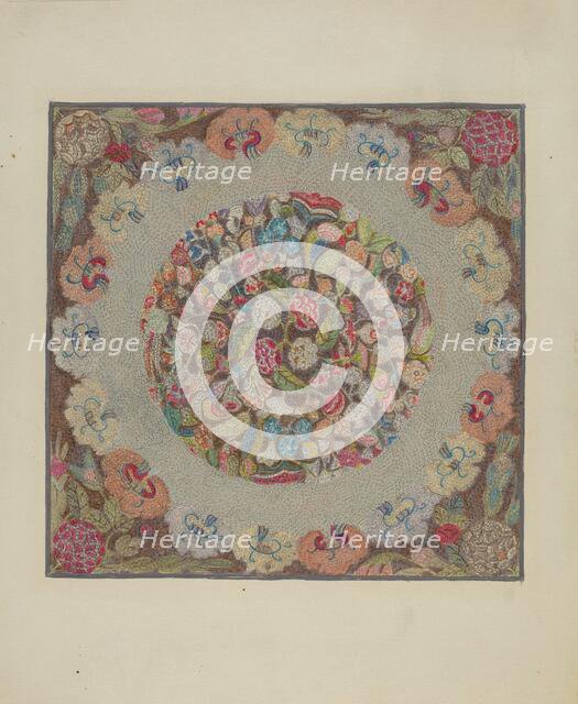 Hooked Rug, c. 1936. Creator: Elizabeth Valentine.