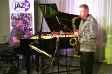 Gwilym Simcock, Tommy Smith, Simcock - Smith Duo, Watermill Jazz Club, Dorking, Surrey, 14 Oct 2025. Creator: Brian O'Connor.