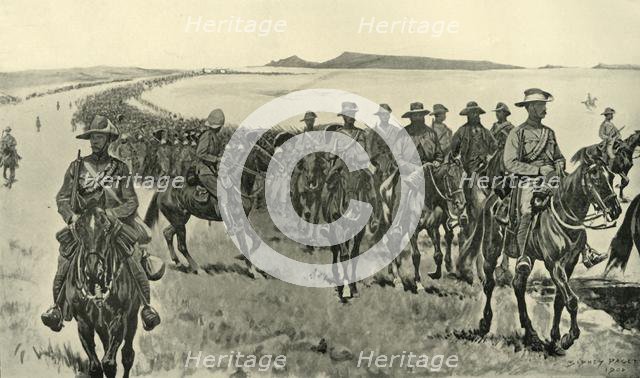 'Cronje's Force on their March South', 1900. Creator: Sidney E Paget.