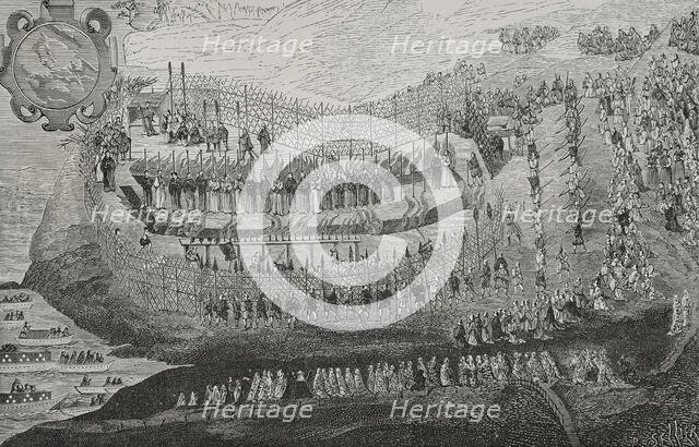 The Great Martyrdom of Nagasaki , (September 10, 1622), Japan, 1877.  Creator: Unknown.