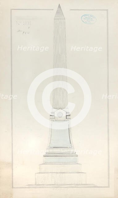 Obelisk Grave Monument, No. 901 / 920, 1840-80. Creator: Alexander Maxwell.