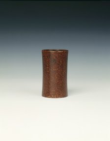 Marbled lacquer bamboo spill holder, Qing dynasty, China, 18th century. Artist: Unknown