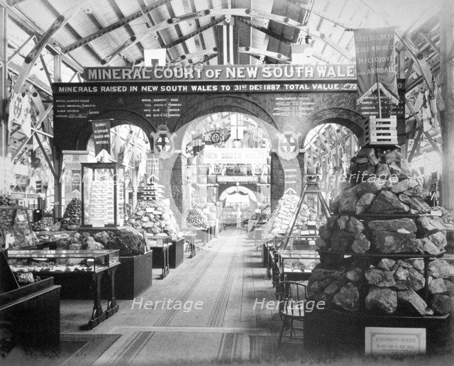 Mineral Court of New South Wales, Centennial International Exhibition, Australia, 1888. Artist: O'Shamessy