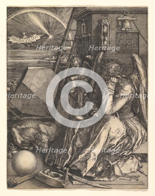 Melencolia I, 1514. Creator: Albrecht Durer.