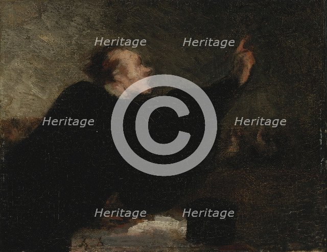 A trial lawyer, 1853-1854. Artist: Daumier, Honoré (1808-1879)