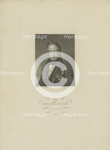 Portrait of Count Karl Robert Nesselrode (1780-1862), 1832. Creator: Lehmann, F. L. (?-1848).