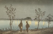 Night on the Sumida River, 1881. Creator: Kobayashi Kiyochika.
