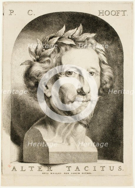 Portrait of Pieter Cornelisz. Hooft, 1669/81. Creator: Janus Lutma.