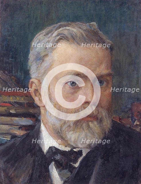 Portrait of Emanuel Nobel (1859-1932), c. 1909. Artist: Serov, Valentin Alexandrovich (1865-1911)