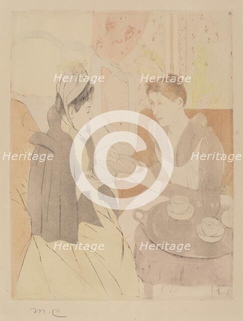 Afternoon Tea Party, 1890-1891. Creator: Mary Cassatt.