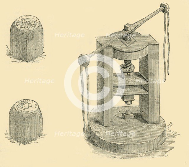 'Press and Dies Formerly Used in the Mint', (c1872). Creator: Unknown.