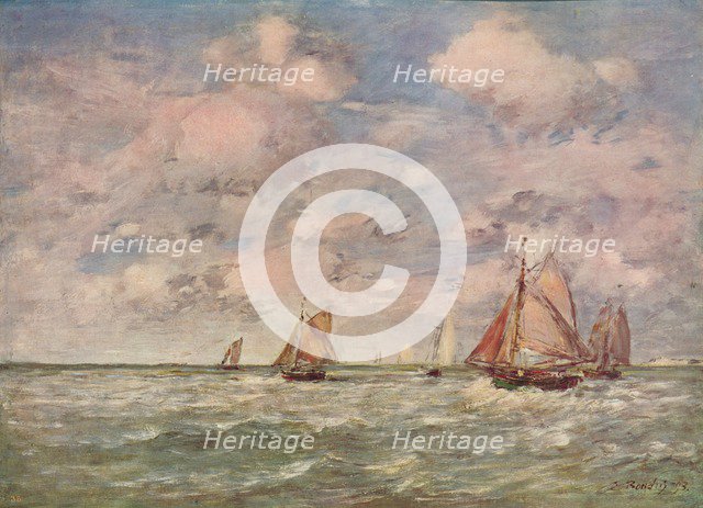 'A Seascape', c1850. Artist: Eugene Louis Boudin.