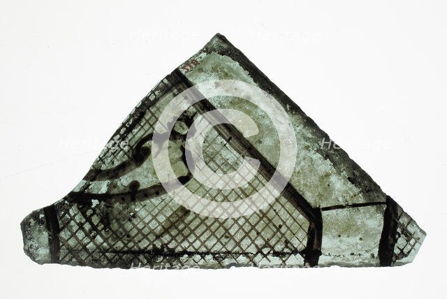 Glass Fragment, French or British, early 14th century. Creator: Unknown.