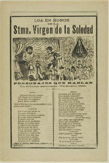 Most Holy Virgin of Solitude, published 1903. Creator: José Guadalupe Posada.