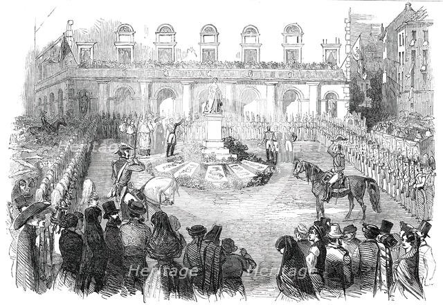 Inauguration of the Statue of Queen Isabella II, at Madrid, 1850. Creator: Unknown.