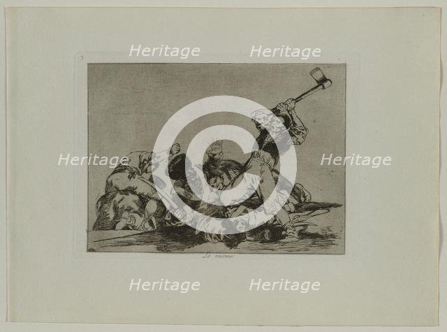 Disasters of War: Pl., 3, The Same (Thing) , 1810-1813. Creator: Francisco de Goya (Spanish, 1746-1828); Real Academia.