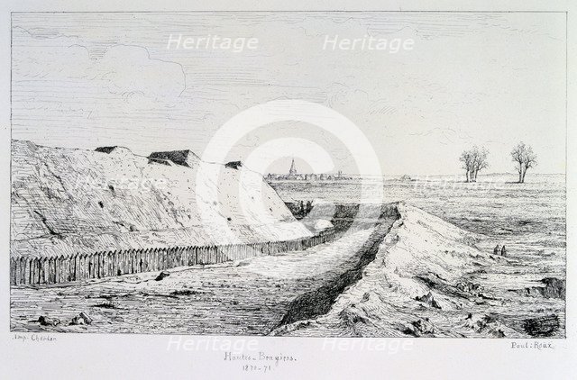Haute Brugeres, Siege of Paris, 1870-1871. Artist: Paul Roux