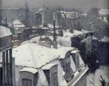 Rooftops in the Snow (Snow effect), 1878. Artist: Caillebotte, Gustave (1848-1894)