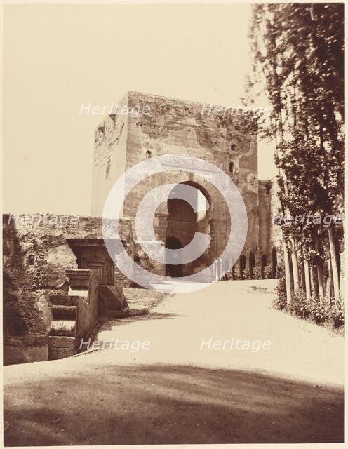 Grenade, Alhambra, Porte d'Entree de la Forteresse, 1860. Creator: Louis de Clercq.