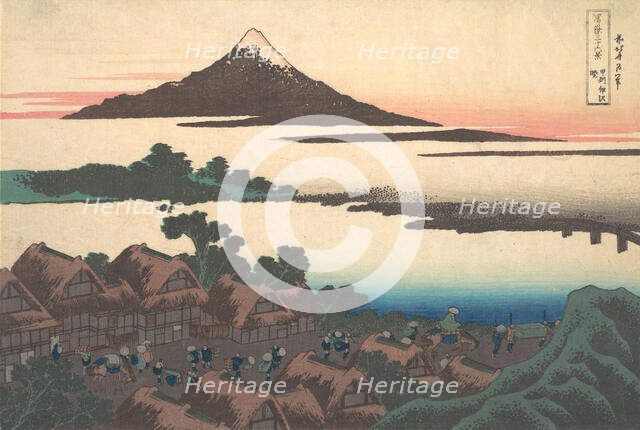Dawn at Isawa in Kai Province (Koshu Isawa no akatsuki), from the series Thirty-six..., ca. 1830-32. Creator: Hokusai.
