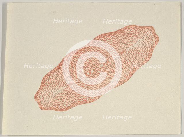 Banknote motif: lathe work ornament resembling a long flat woven basket, ca. 1824-42. Creator: Durand, Perkins & Co.