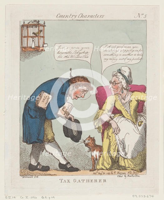 Tax Gatherer, August 30, 1799., August 30, 1799. Creator: Thomas Rowlandson.