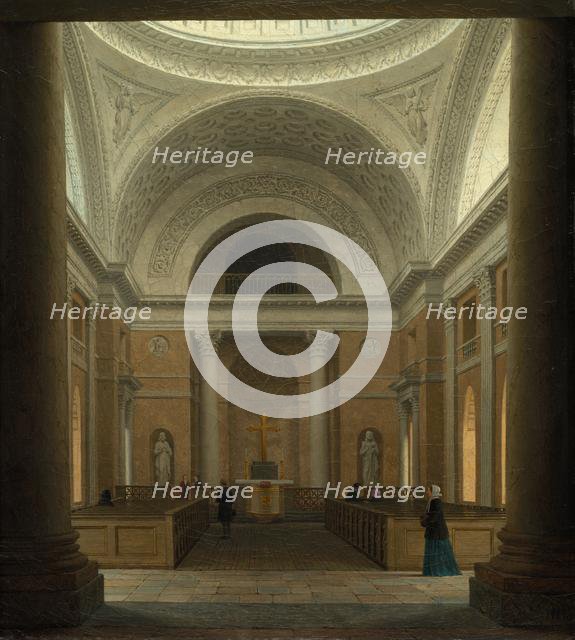 The Slotskirken of Christiansborg, Copenhagen, c. 1850s. Creator: Heinrich Hansen (Danish, 1821-1890).