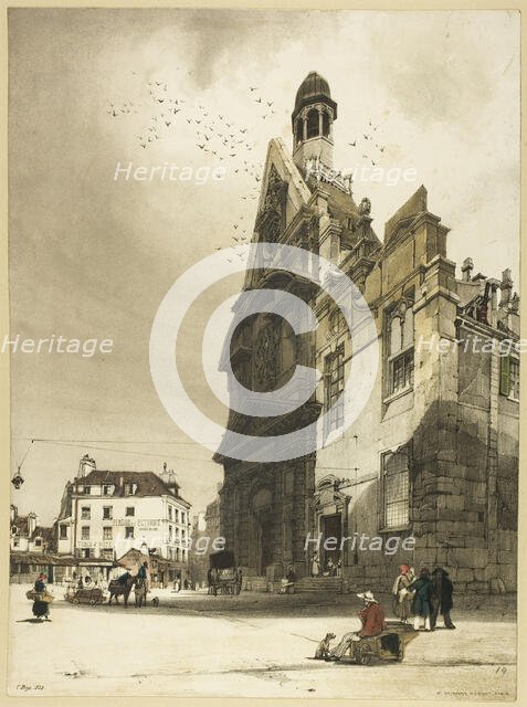 Church of St. Etienne du Mont, Paris, 1839. Creator: Thomas Shotter Boys.