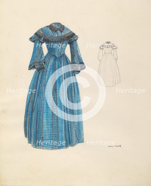 Promenade Dress, c. 1937. Creator: Lucien Verbeke.