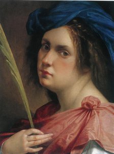 Self-Portrait as Saint Catherine of Alexandria, c. 1618. Creator: Gentileschi, Artemisia (1598-1653).