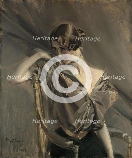 Cléo de Mérode, 1901. Creator: Boldini, Giovanni (1842-1931).