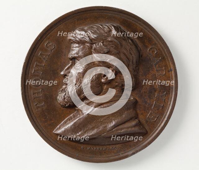 Commemoration Medal for Thomas Carlyle (image 2 of 5), 1875. Creator: Joseph Edgar Boehm.