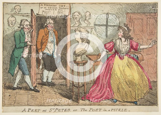 A Peep at St. Peter or The Poet in a Pickle, July 23, 1789. Creator: Unknown.