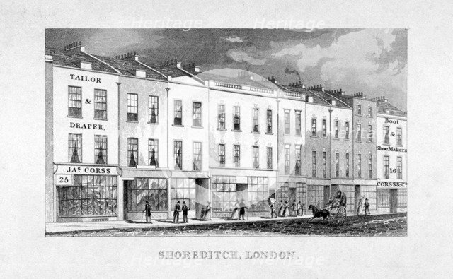 Shoreditch High Street, London, c1825. Artist: Anon