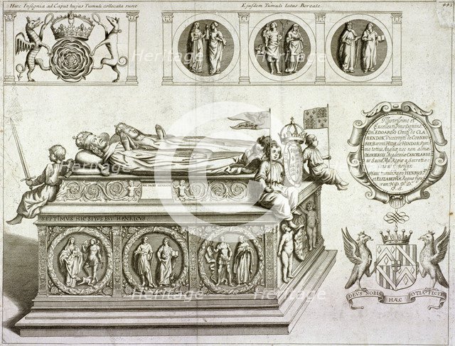 The tomb of Henry VII and Queen Elizabeth in the king's chapel in Westminster Abbey, London, c1750. Artist: Anon