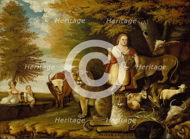 Peaceable Kingdom, ca. 1830-32. Creator: Edward Hicks.
