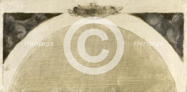 Esquisse pour le salon des Sciences de l'Hôtel de Ville de Paris : Mathématique..., c.1889-1891. Creator: Eugene Carriere.