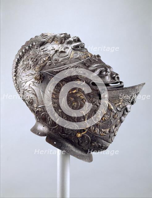 Close Helmet, Italian, Milan, ca. 1540-45. Creator: Giovan Paolo Negroli.