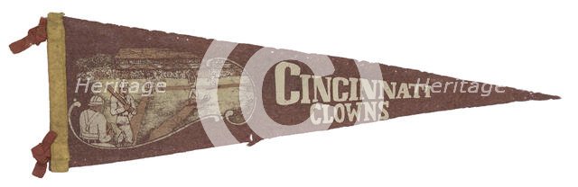 Pennant for the Cincinnati Clowns, 1943 - 1945. Creator: Unknown.