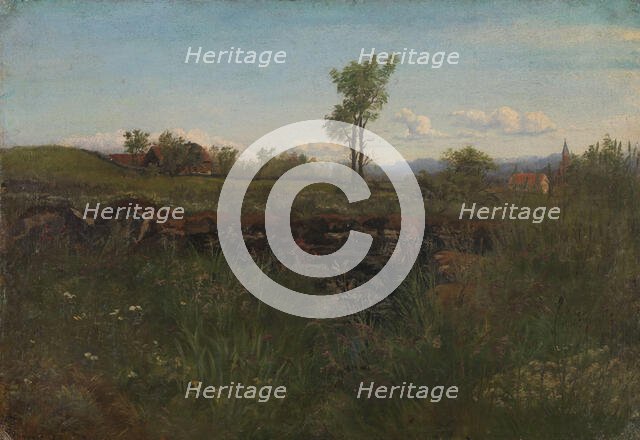 Landscape Study from the Environs of Carlsruhe, 1873. Creator: Kitty Lange Kielland.